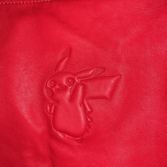 Brand New Le Pliage Cuir Pokemon Red Leather Travel Bag (NWOT) - Picture 8 of 15